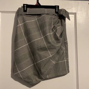 Dynamite plaid skirt with belt detail